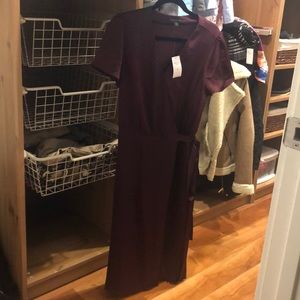 Banana Republic pleated wrap dress